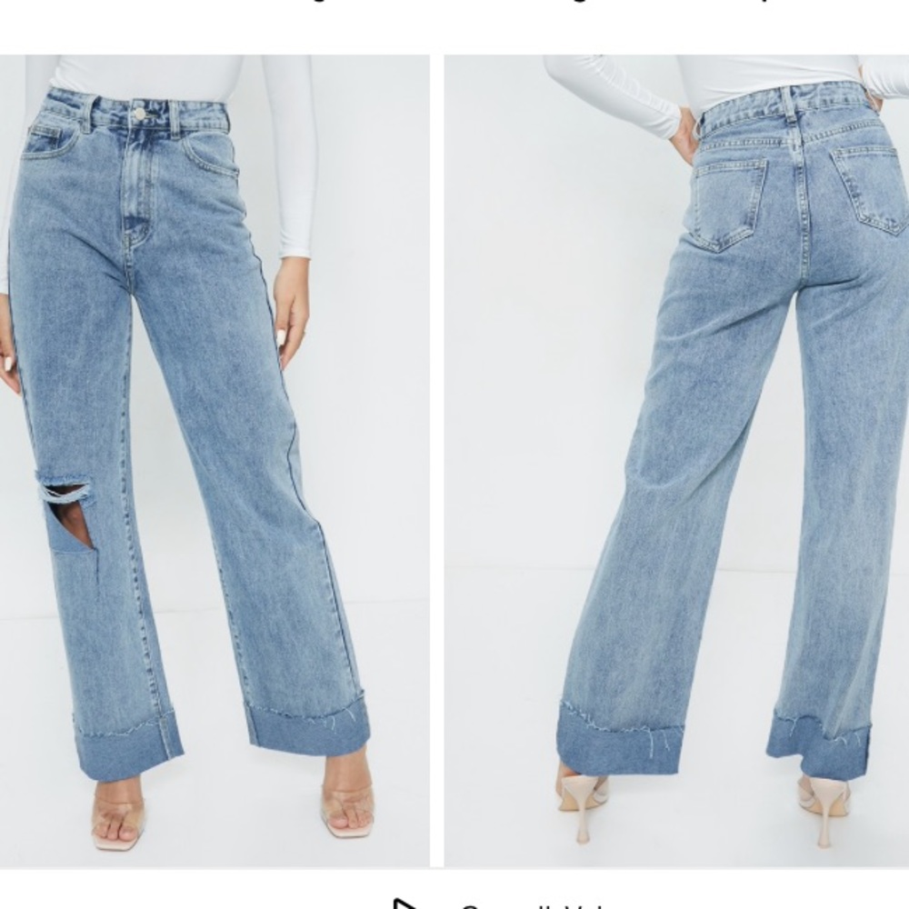 Vintage Wash Baggy Boyfriend Jeans/ 4